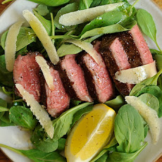 Steak with Arugula, Lemon and Parmesan