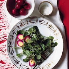 Watercress Salad with Pickled Quail Eggs