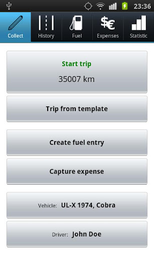 Driver's Log Demo myLogbook