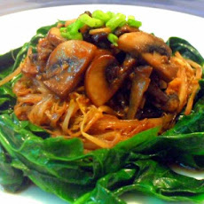 Sauteed Bean Sprouts and Spinach