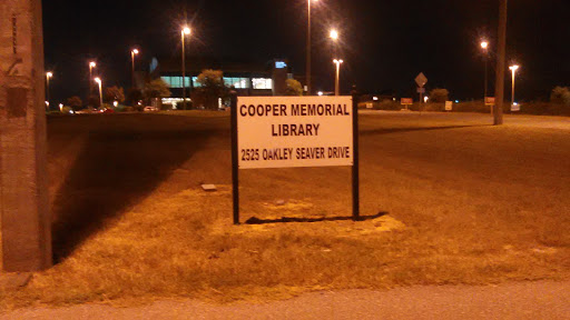 Cooper Memorial Library Sign