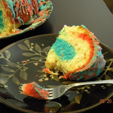 Fire Cracker Red, White and Blue Cake (Betty Crocker)
