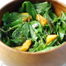 Peach Salad with Blue Cheese & Toasted Almonds