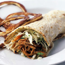 Shredded Pork Wraps with Lemon Coleslaw