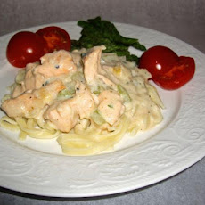 Creamy Salmon on Pasta