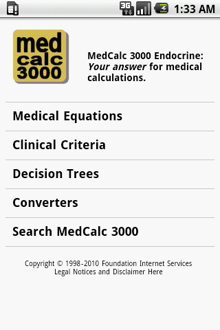 MedCalc 3000 Endocrine