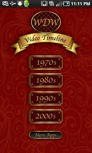 Disney World Video Timeline