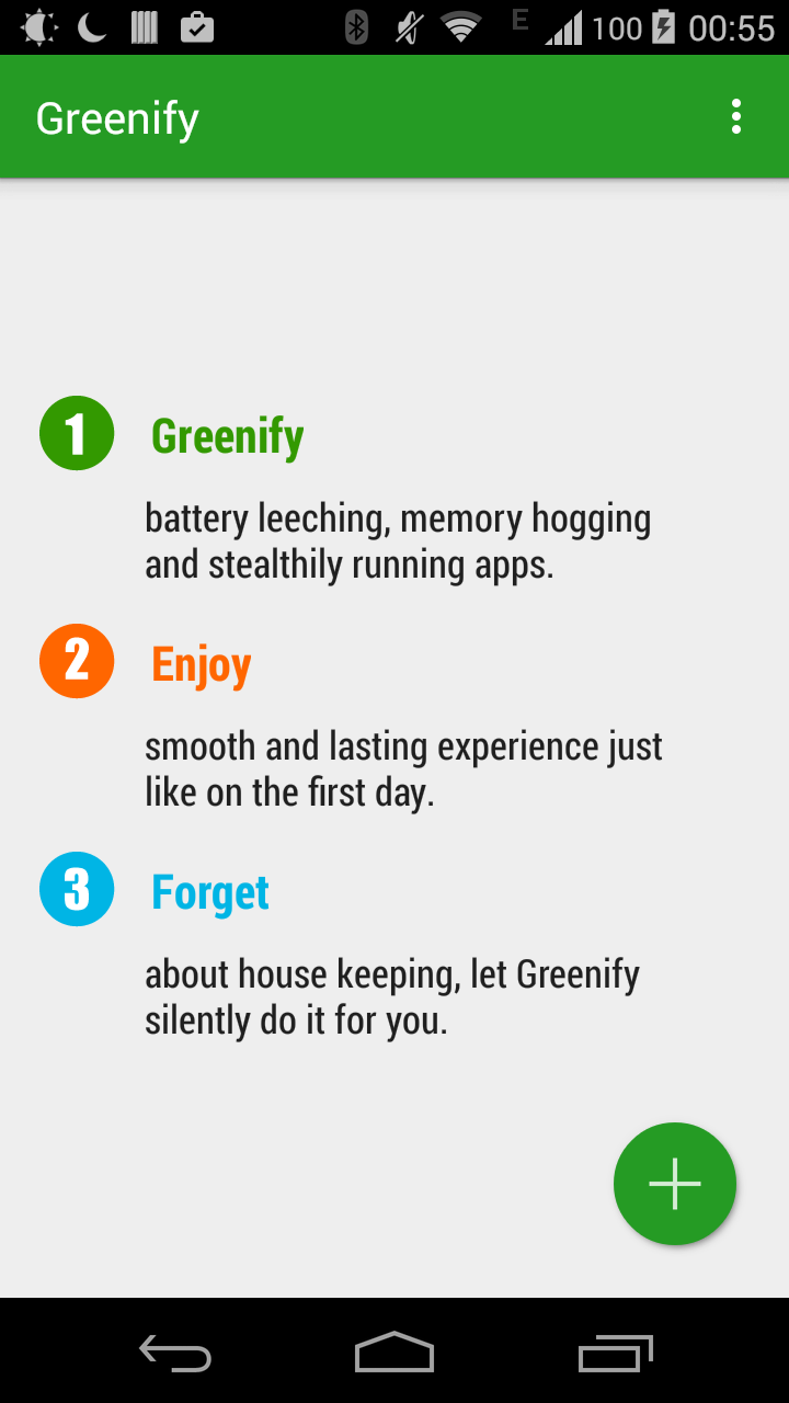 Android application Greenify screenshort
