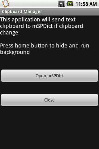 mSPDict clipboard manager
