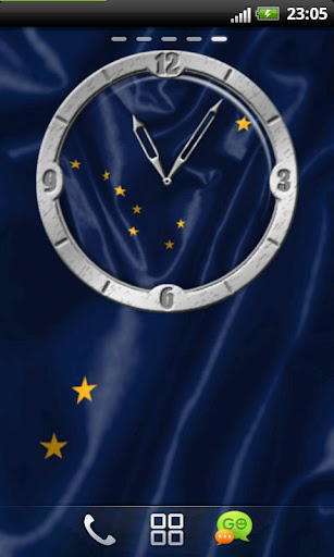 USA Alaska clock flag