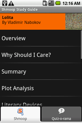 【免費書籍App】Lolita: Shmoop Guide-APP點子