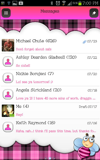 免費下載個人化APP|GO SMS - Pink Bee Frenzy app開箱文|APP開箱王