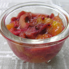 Cherry, rhubarb and their hushed, pink peppered affair