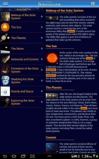 Britannica Kids: Solar System