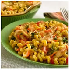 Cheddar Chicken Pasta and Vegetable Skillet Dinner
