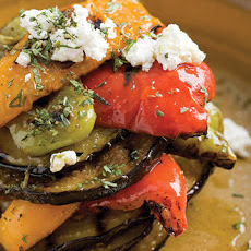 Eggplant and Peppers with Feta