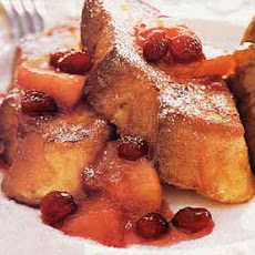 Eggnog French Toast with Cranberry-Apple Compote