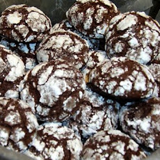 Chocolate Snowflake Cookies (Chocolate Crinkles / Crackles)