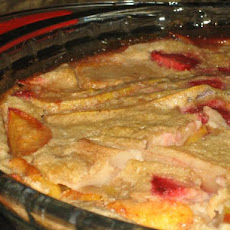 Fuzzypugs Pear, Peach & Strawberry Pancake Bake