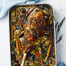 Slow-Roasted Leg of Lamb with Spring Vegetables