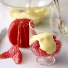 Honey Zabaglione with Grapefruit