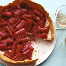 Rhubarb Tart with Lemon-Yogurt Mousse