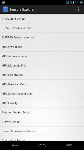 Sensors Explorer