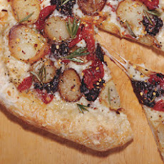 Pizza with Fontina, Potatoes, and Tapenade