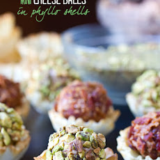 Mini Cheese Balls in Fillo Shells