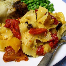 Sweet and Sour Peppers with Pasta Bows