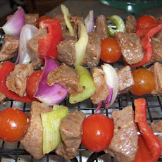 BBQ Caribbean Beef Kabobs