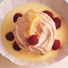 Floating Islands with Lemon-Scented Custard Sauce and Raspberries