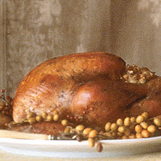 Roasted Free-Range Turkey with Pear Chestnut Stuffing