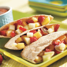 Fresh Fruit Pitas with Choco-Berry Sauce