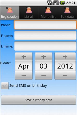 Birthday database