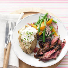 Baked Potatoes with Onion Sour Cream