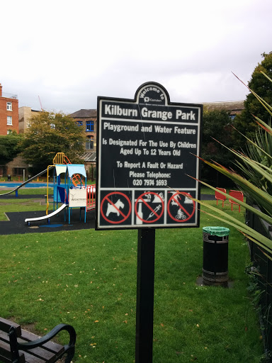 Kilburn Grange Park Playground and Water Feature Welcome Sign