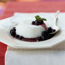 Lemon-Buttermilk Panna Cotta with Blueberry Sauce