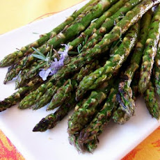 Asparagus Grilled With Garlic, Rosemary,  and Lemon