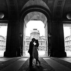 by Anderson Miranda - Wedding Bride & Groom ( black and white )