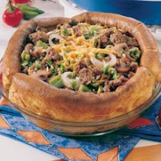 Sausage-Broccoli Puff Pancake