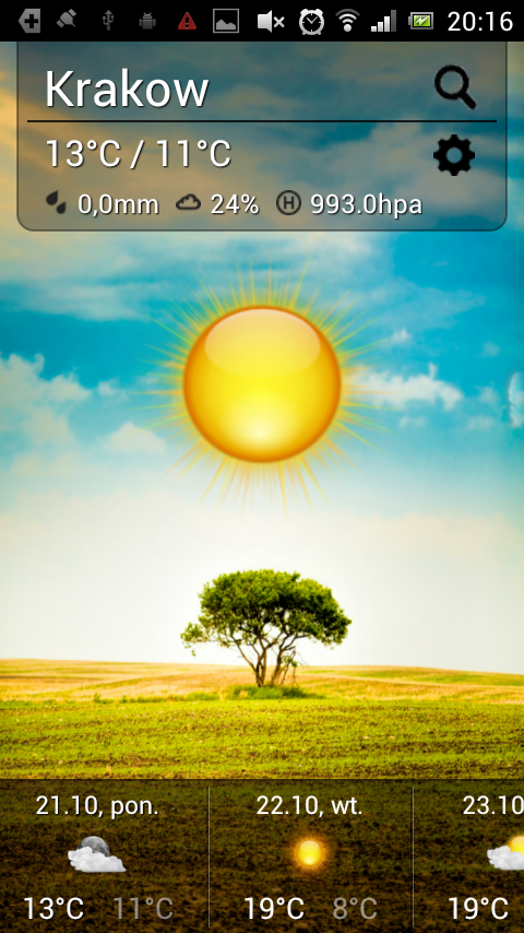 Android application Cute Weather screenshort