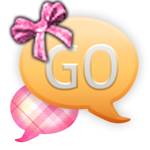 GO SMS - Orange N Pink Plaid LOGO-APP點子