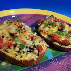 Olive and Roasted Pepper Crostini