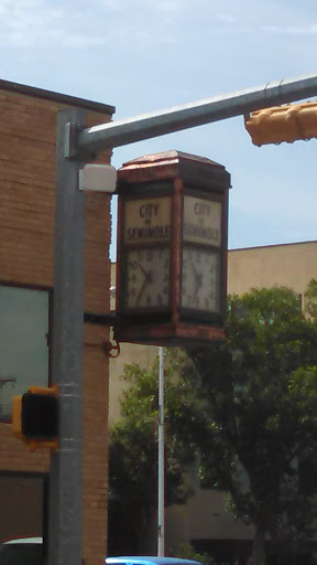 City of Seminole Corner Clock