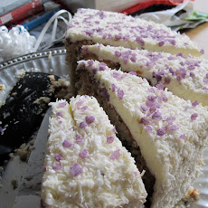 Lavender and Coconut Layer Cake with Lavender Italian Meringue Frosting (aka my favorite birthday cake!)