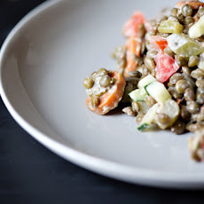 Smoked Lentil Salad with Sriracha Miso Mayonnaise