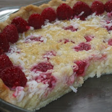 Raspberry-Coconut Custard Pie
