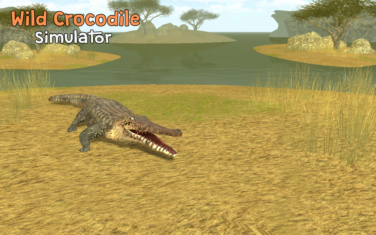 Android application Wild Crocodile Simulator 3D screenshort