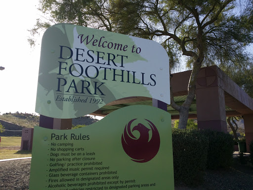 Desert Foothills Park Welcome Sign
